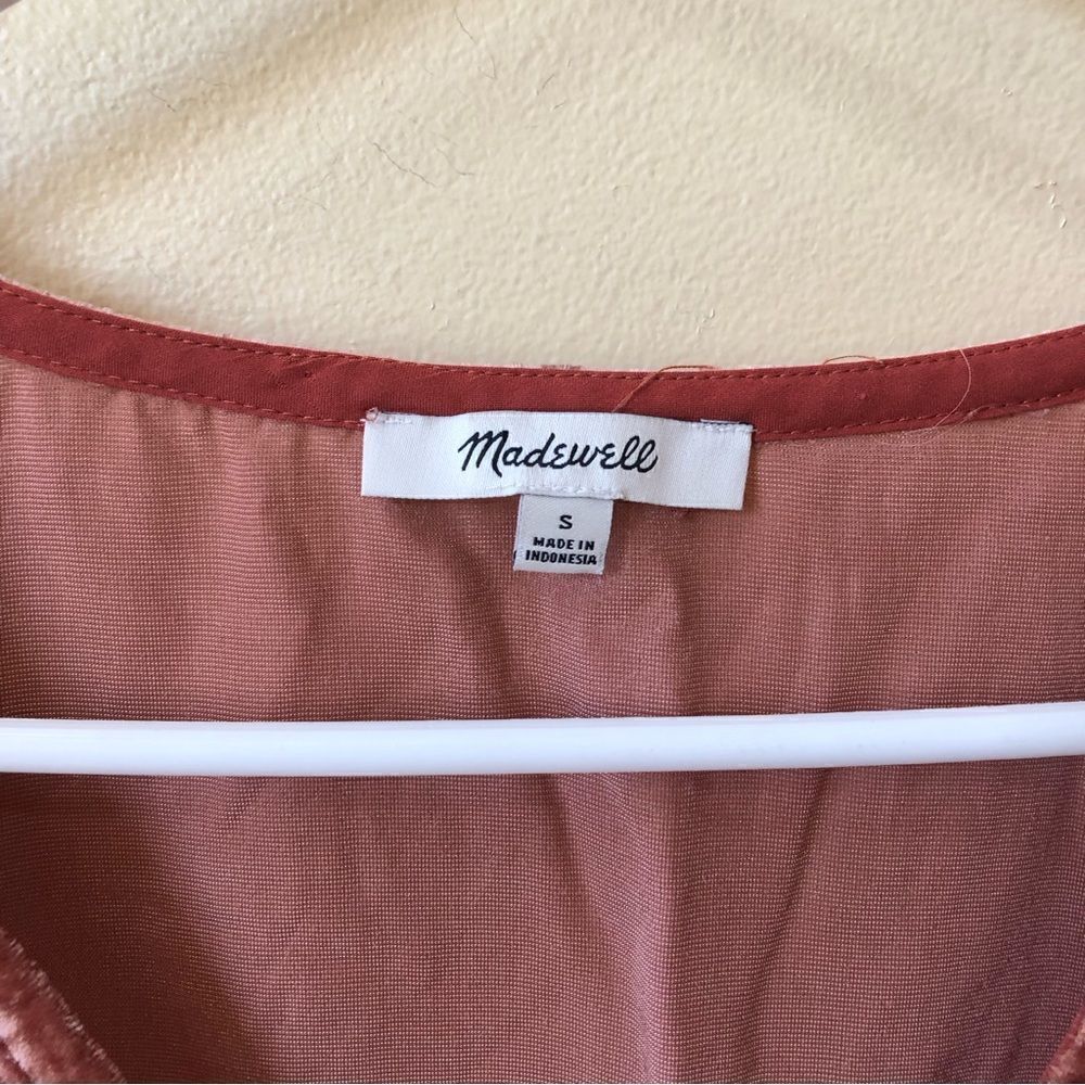 Madewell Velvet Tulip-Sleeve Ruffle Top - Picture 6 of 10